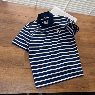 Áo Thun Polo MLB Common Varsity Striped Overfit Collar NY ''Navy'' [3APQV0343-50NYL]