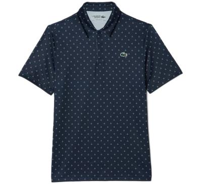 Áo thun Polo Lacoste Print Stretch Anti - UV ''Navy'' [DH5175 51 525]