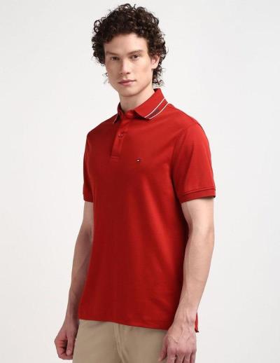 Áo Polo Tommy Hilfiger Regular Fit Monotype Interlock ''Red'' [MW35612 600]