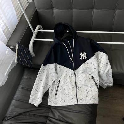 Áo Khoác MLB Diamond Monogram Color Jacquard Windbreaker NY White [3AWJM0234 50CRD]