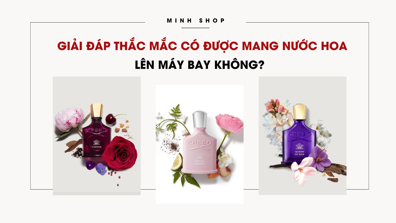 Giải đáp thắc mắc có được mang nước hoa lên máy bay không?