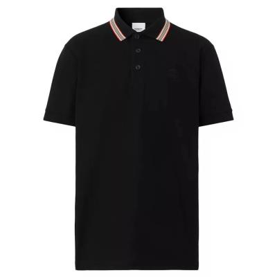 Áo Polo Burberry Icon Stripe Collar ''Black'' [8053773 ]