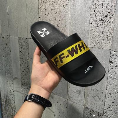 Dép Off-White Industial Tape Black / Yellow [omia088f21fab0031018]