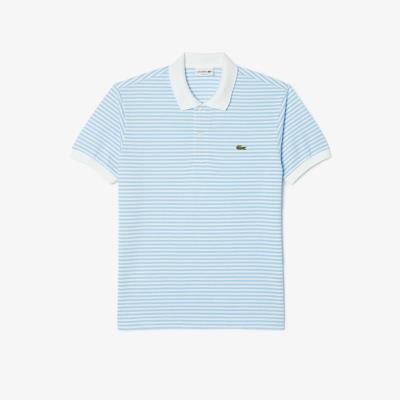 Áo thun Polo Lacoste Original Striped Line White/Blue [PH9753 51 F6Z]