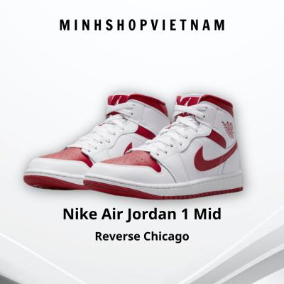 ~Sale Giày Nike Air Jordan 1 Mid 'Reverse Chicago' [BQ6472 161] - ÁP DỤNG CHUYỂN KHOẢN - Image 1