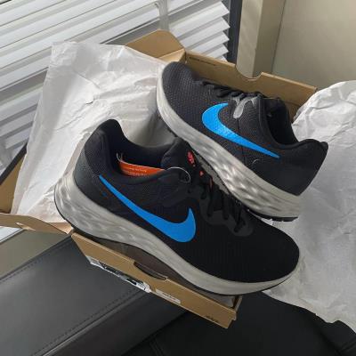 Giày Nike Running Revolution 6 NN 'Black/Laser Blue' [DC3728 012]