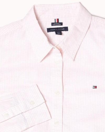 Áo Sơ Mi Tommy Hilfiger Regular Fit Stripe Stretch Oxford Shirt ''LIGHT PINK'' [76j3231 690]