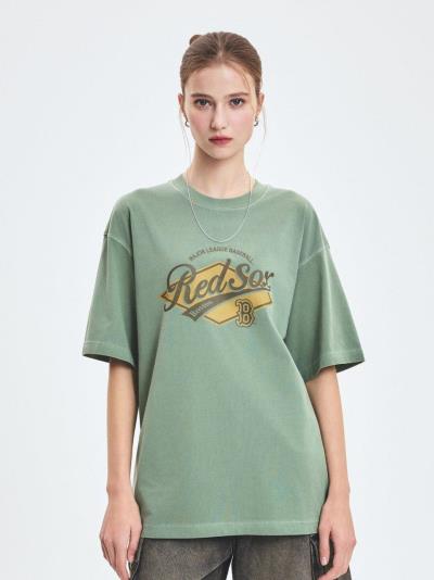 Áo thun MLB [Unisex] Varsity Vintage Washing Graphic Mega Overfit T-Shirt NY Yankees - 3ATSV0753-43KAP