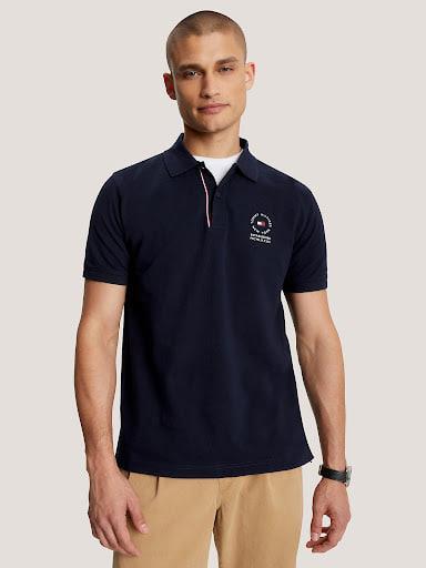 ÁO POLO TOMMY NEW YORK ESTABLISHED 'Navy' [ 78J9453 410 ] - Image 1