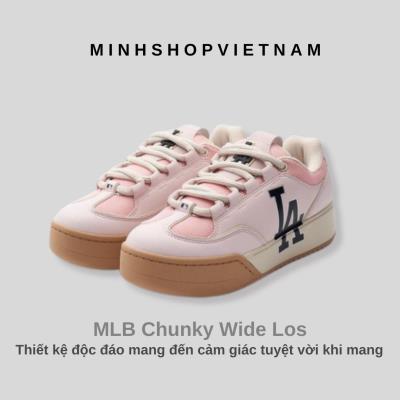 Giày MLB Chunky Wide Los Angeles Dodgers ' PINK/ GUM' [ 3ASXCCW3N-07PKS]