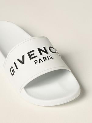 Dép Givenchy PARIS RUBBER Slides White [BH300HH0EL]