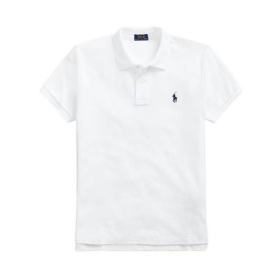 Áo Polo Ralph Lauren Women Classic Fit Short Sleeve Carat 'White Navy' [211747409004] [710666998002]