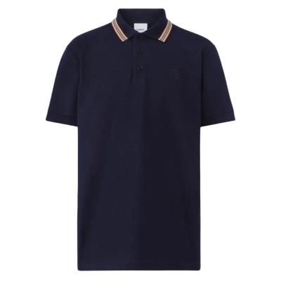 Áo Polo Burberry Icon Stripe Collar ''Navy'' [8056222]