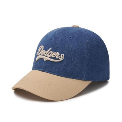 Nón MLB Culsive Lettering Denim Color Block Unstructured Ball Cap LA Dodgers ''Indigo'' [3ACPVD24N 07INS]