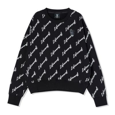 Áo Sweater Life Work Lettering Monogram Black [LW233MT705]