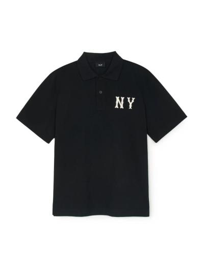 Áo Polo MLB  Basic Coopers Logo New York Yankees ''Black'' [3APQB0353 50BKS]