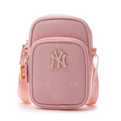 Túi MLB Diamond Monogram PU Emboss Cell Phone NY Pink [7ACRMDD4N 50PKM]