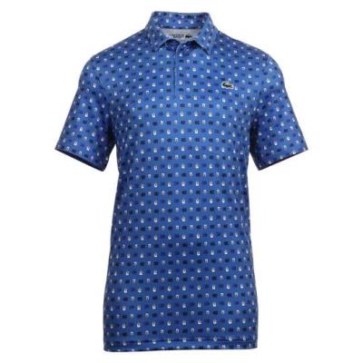 Áo thun Polo Lacoste Golf All Over Printed ''Blue White'' [DH5175 51 ISY]