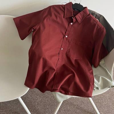 Áo Sơ Mi Francis Mantini Somniferum Short Sleeve Red Brown