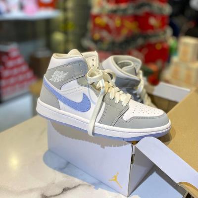 11933 - Giày Nike Wmns Air Jordan 1 Mid 'Grey Blue'