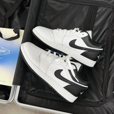 Giày Nike Air Jordan 1 Low White Black [553560 132]