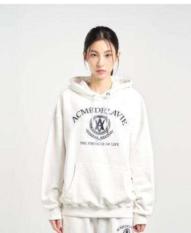 Hoodie ADLV ''Acmé de la vie '' Laurel A Logo Emblem Cream [HDLLRA CRM]