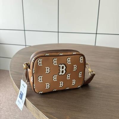 Túi MLB Big B Monogram Dia Boston 'Beige Brown' [ 7ACRM084N 43CAS ]