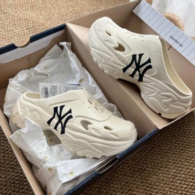 Giày MLB Big Ball Chunky Recovery Mule New York Yankees ''Ivory'' [3ASQR0153 50IVS]
