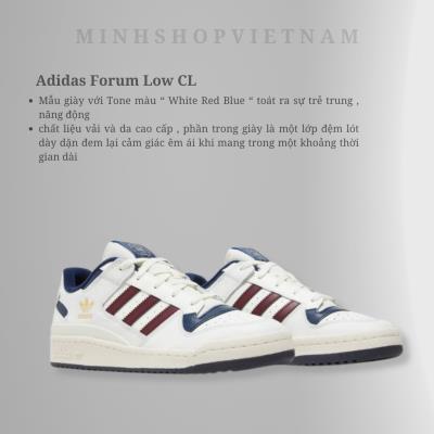 Giày adidas Forum Low CL Off-white/Shadow Red/Off-white [ID1719]