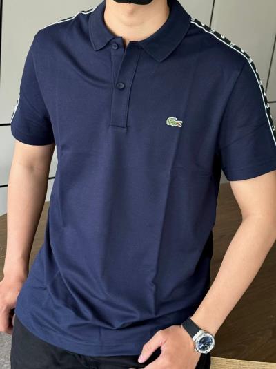 Áo Polo Lacoste Stripe Stretch Piqué Regular Fit ''Navy'' [PH7398 51 166]