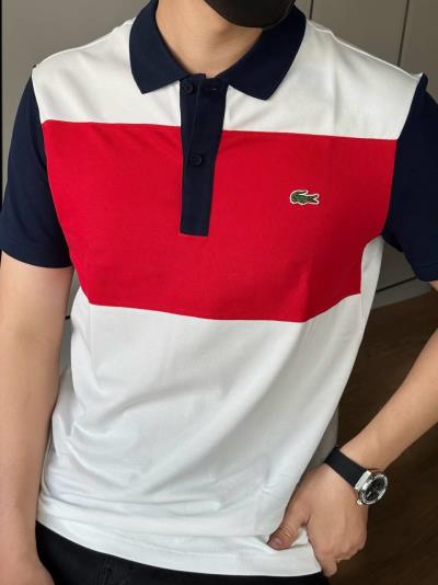 Áo Polo Lacoste Men's Stretch Colourblock 'Red/ White' [PH5142 98]