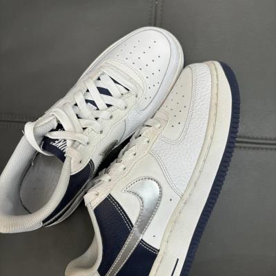 #SALE Giày Nike Air Force 1 Low GS "White/Navy" [DQ6048-100] -FLAW_ Discount - Image 1
