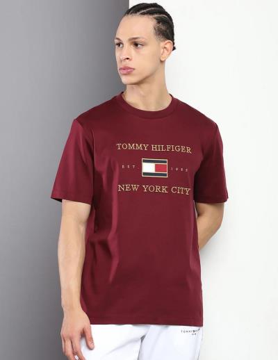Áo Thun Tommy Hilfiger New York City Burgundy [78J9478 601] - Image 1