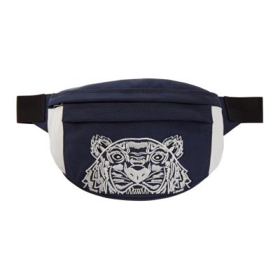 #SALE TÚI BAO TỬ Kenzo Navy and White Limited Edition Colorblock Tiger Bum Bag -  FLAW_ Discount