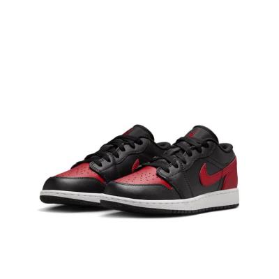 Giày Nike Air Jordan 1 Low GS 'Black Red' [553560 067]