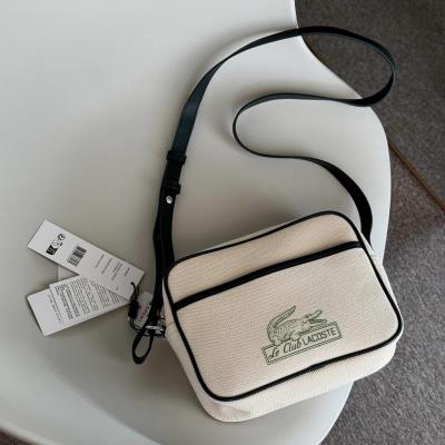 Túi Lacoste Print Front Shoulder Bag Natural Sinople Estragon [nf4189td l43]