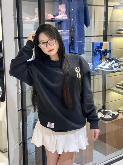 18893 - Áo Sweater NEW ERA New York Yankees Basic Logo Sweatshirt 'BLACK'