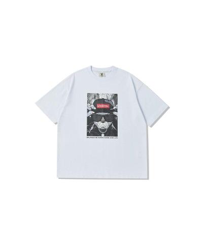Áo Thun Life Work Snap Hip Dog Short Sleeve T-Shirt 'WHITE' [ lw242ts409]