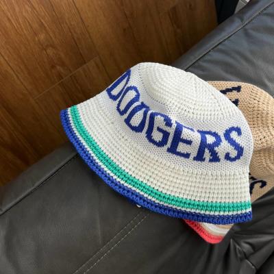 Nón MLB Bucket Basic Crochet Los Angeles Dodgers Dome ''Ivory'' [3AHTK014N 07IVS]