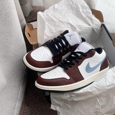 Giày Nike Air Jordan 1 Retro  Low SE ‘Brown Blue’ [ FQ7832 142 ]