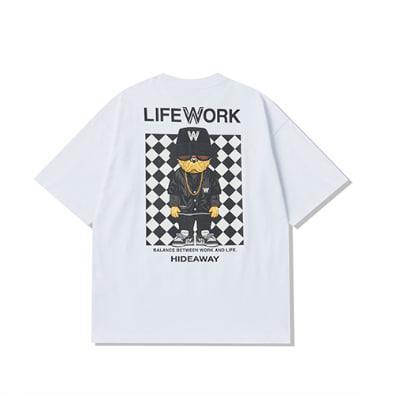 Áo Thun Life Work Checkerboard Hipdog ''White'' [LW242TS107]