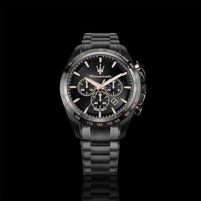 Đồng Hồ Maserati Traguardo Chronograph Stainless Steel ''Black/Gold'' [R8873612048]