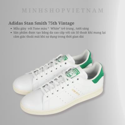 Giày Adidas Stan Smith 75th Vintage White Green [ Gw1390 ]