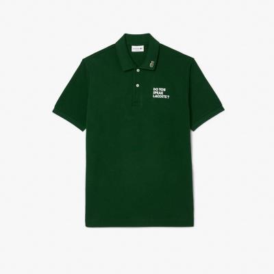 Áo Polo Lacoste Embroidered Slogan ''Green'' [PH8017 51 132]