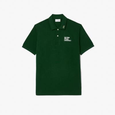 Áo thun Polo Lacoste Embroidered Slogan ''Green'' [PH8017 51 132]