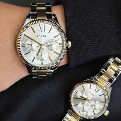 Đồng Hồ Fossil His And Her Multifunction Two-Tone Stainless Steel Watch Set [BQ2737SET] ( 1 cặp )