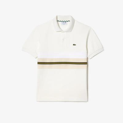Áo thun Polo Lacoste Striped Pattern And Color Mixed White [PH1132 51 70V ]