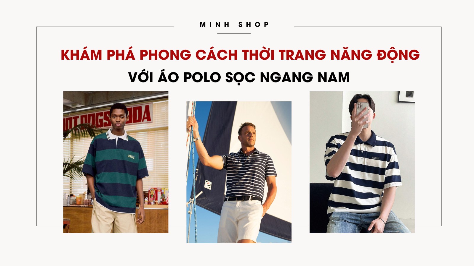 Khám phá phong cách thời trang năng động với áo polo sọc ngang nam 