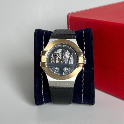 💲 luxurious 💲 Hàng Chính Hãng Maserati Potenza Gold Silver Black  Watch 2024** R8821108029