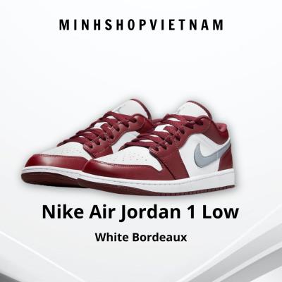 Giày Nike Air Jordan 1 Low 'White Bordeaux'  [553558 615]